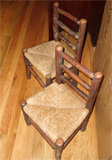How about these adorable rush seat small childrens' chairs!