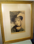 This beautifully framed "Elvira" circe 1930 is numbered 21 of 125 and signed by Marie Laurencien.