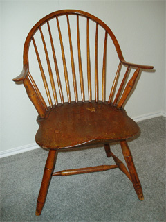 Antique Windsor chair dates from late 1700's